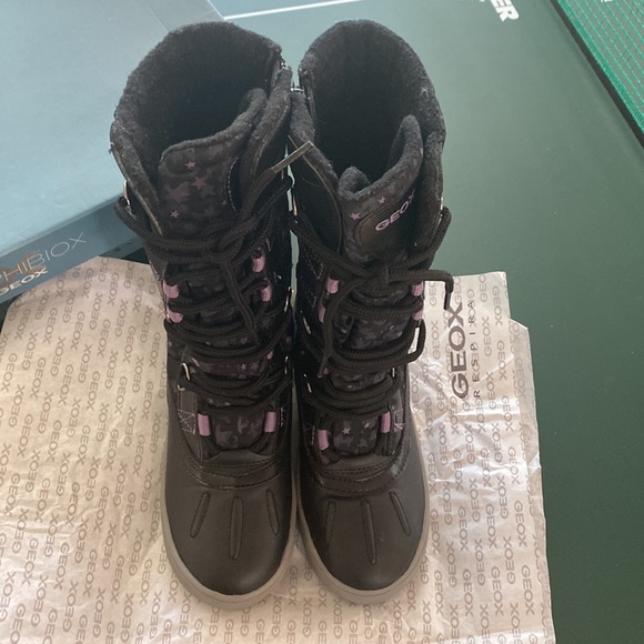 Geox Amphibiox girls snow winter boots - Picture 5 of 11